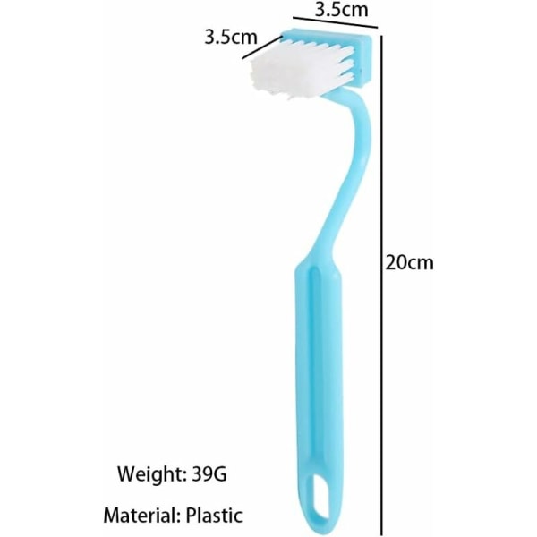 Toalettbørste, V-formet toalettbørste i plast, brukes til å rengjøre toalettet og hjørner hjemme (grønn, blå)