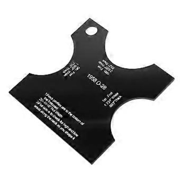 2 stk. Gitar Lag Mal Akryl Hals Formingsmaler Sett Reparasjonsreferanseverktøy for Gitar 1958 000-28