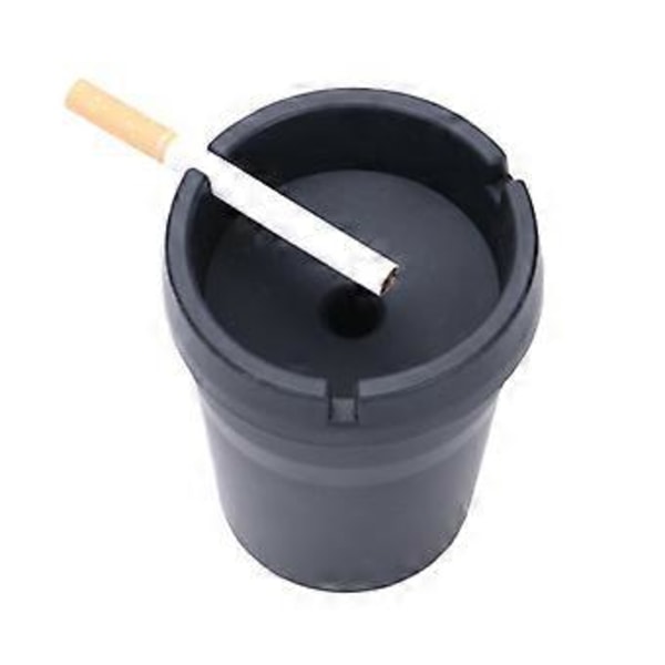 Plastaskkopp med Lock Mini Bilaskkopp Skrivbord Rökning Cigarrhållare Burk