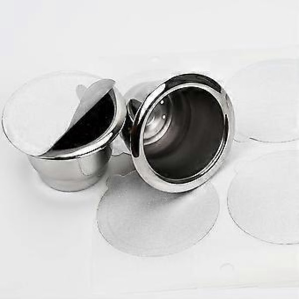 Återanvändbara Kaffekapslar Påfyllningsbara Kaffekapslar Rostfritt Stål Återanvändbara Kapslar med Lock Passar för Kaffemaskin