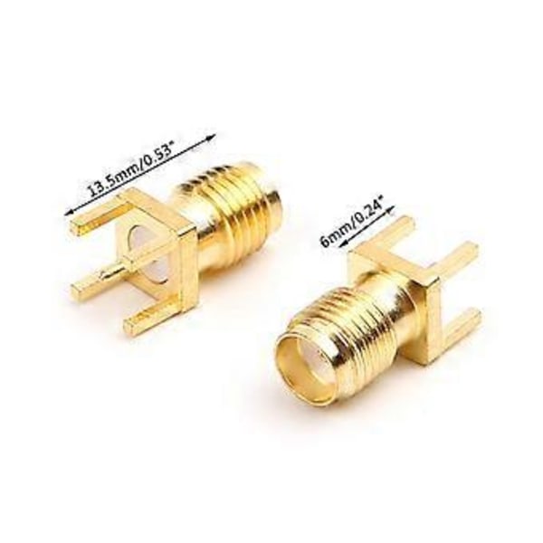 10 stk. SMA hun jack lodde PCB-kortmontering RF-stik lige adapter