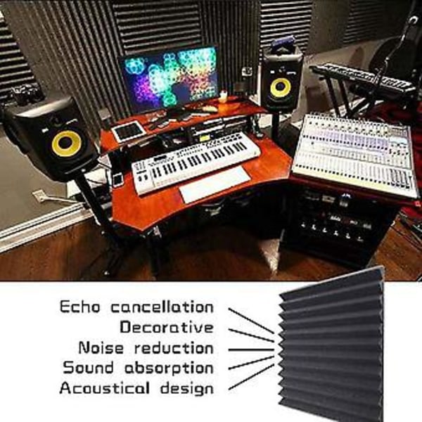 24 st Akustikskumskivor, Studio Kilplatta, Akustikskum Ljudisolerad Pyramid Studio Behandling Vägg