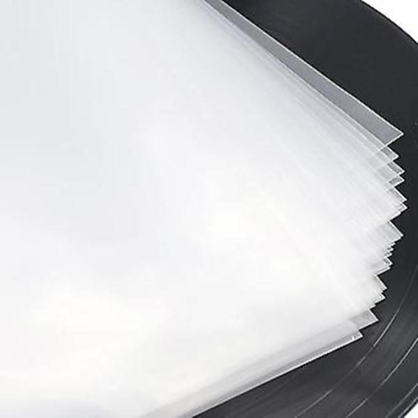 30 flade åbne poser 6,7 mil vinylplade ydre ærmer til 12 tommer dobbelt / Ga