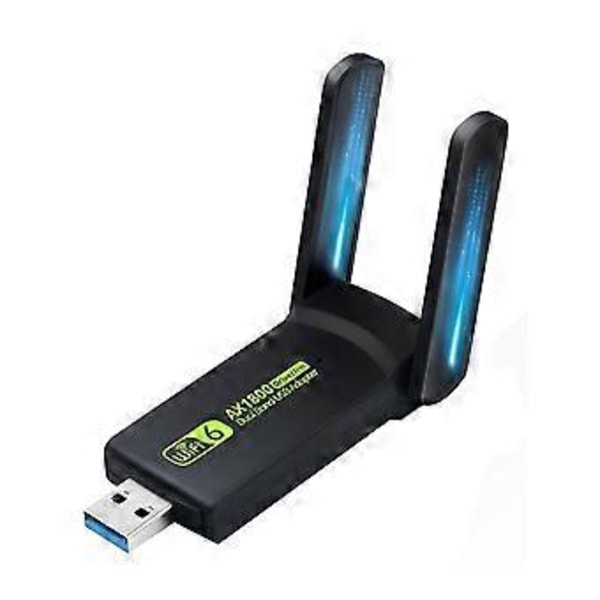 1800Mbps WiFi6 USB3.0 Nettverksadapter 802.11AX Dual Band 2.4G/5GHz Trådløs WiFi Dongle Nettverkskort Støtte Win10/11 PC
