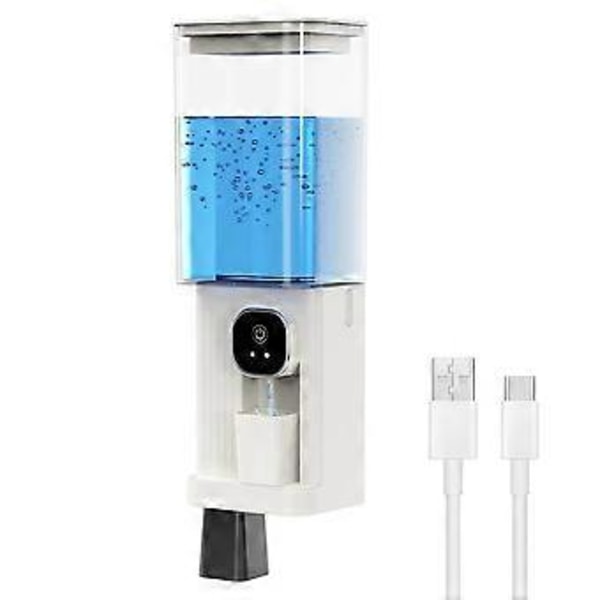 Muntvättsdispenser för Badrum, 700ML Smarta Muntvättsdispensrar, Väggmonterad Automatisk Muntvättsdispenser
