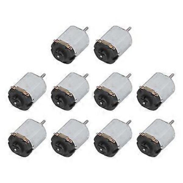 10 stk. Mini Elektrisk Motor Høj Hastighed Lav Støj Lille DC Motorer til Hobby DIY Legetøj Biler Sort
