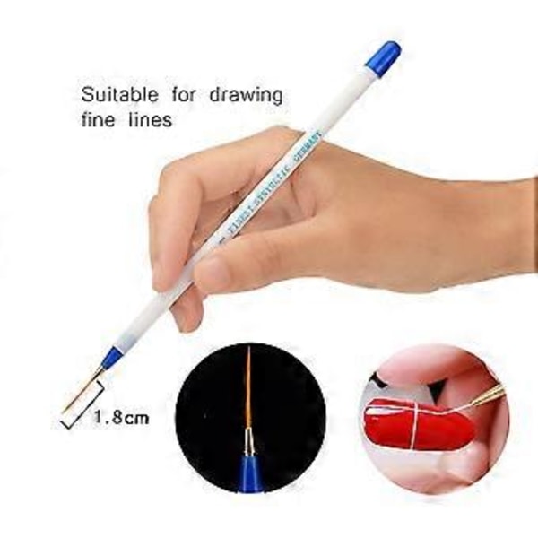 Kynsitaide Sivellin Liner Dotting Viuhka Design Akryyli Rakentaja Litteä Kristallimaalaus Piirustus Kaiverrus Kynä Uv Geeli Manikyyri Vinkit Design