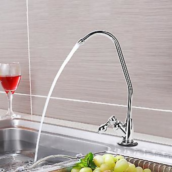 1/4'' Sinklegering Kjøkkenkran Krom Omvendt Osmose RO Drikkevannsfilter