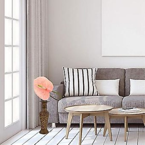 2 stk. Kunstig Anthurium Buket Til Hjem R Brude Bryllup Fl Arranme