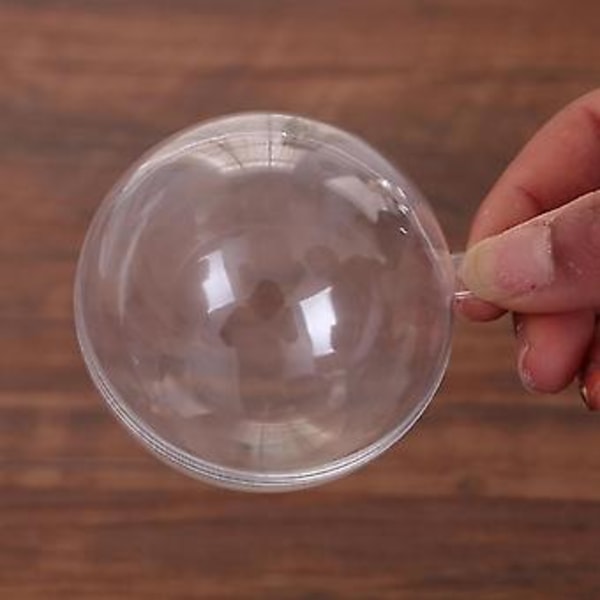 Uusi Läpinäkyvä Avattava Muovipallo Läpinäkyvä Koristepallo Lahjapakkaus 3cm