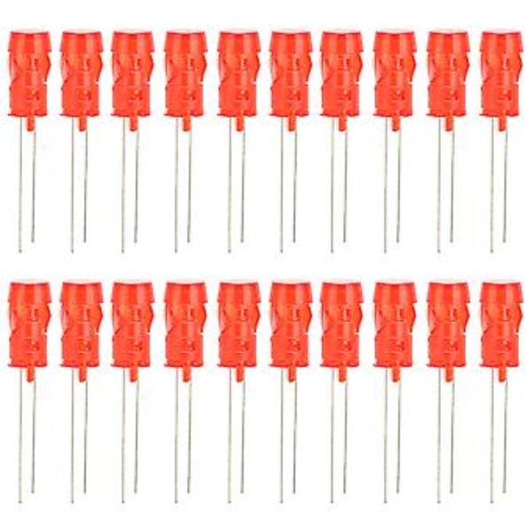20 kpl 3 mm DIY LED-diodi kannettava valoa emittoiva diodi tiedeprojekti-kokeiluun Punainen valo