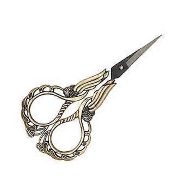 Retro Skarpe Broderisaks i Rustfrit Stål til Husholdnings Papirklip Bronze