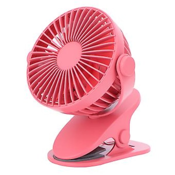 Klapvognsventilator, rød skrivebordsklemmeventilator USB-ventilator Klemmeventilator Gennembrudsteknologi