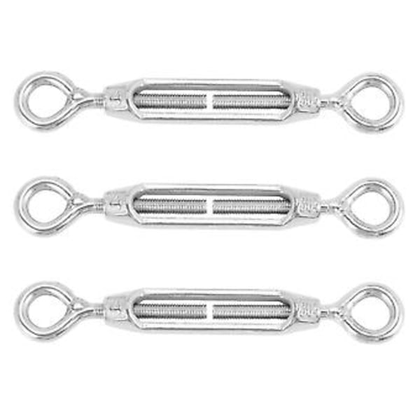 Rustfrit stål 304 øje & øje spændskrue wire reb spænding (5 stk)