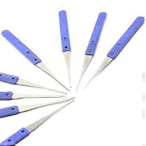12 stk. Blue Lock Pick Knækket Nøgle Fjern Låsesmed Værktøj Nøgleudtrækker Hardware Rustfrit Stål Håndtag