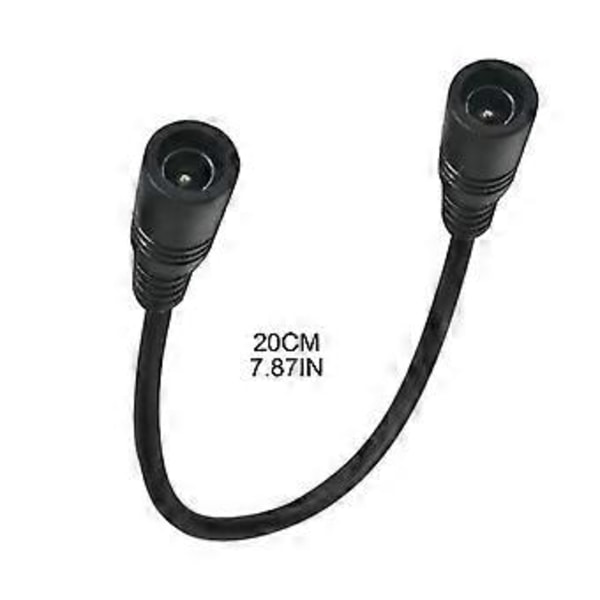 5,5 mm x 2,1 mm Hona till Hona Rund DC-sladd Strömförlängningskabel DC 12V Förlängningssladd för CCTV Säkerhetskamera 20 cm