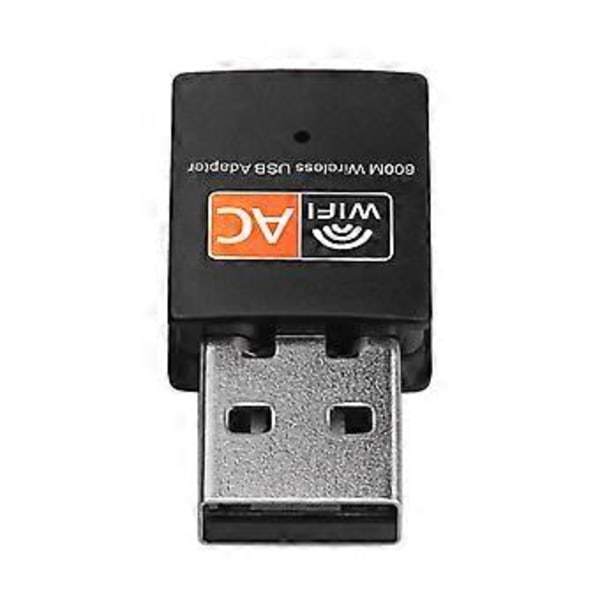 Kaksikanavainen 600 Mbps 2,4 GHz + 5 GHz USB langaton adapteri Wifi-antenni 802.11a/b/g/n/ac WiFi USB-adapteri MAC Windowsille, musta