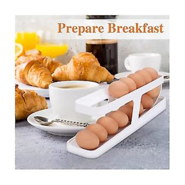 Eggeholder for kjøleskap, plassbesparende eggbrett for kjøleskap benkeplate skap