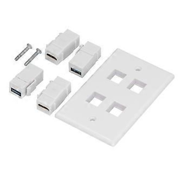 US Veggpanel, 2 HD Multimedia Interface + 2 US Veggplate Vegguttak Neste-Generasjons Design