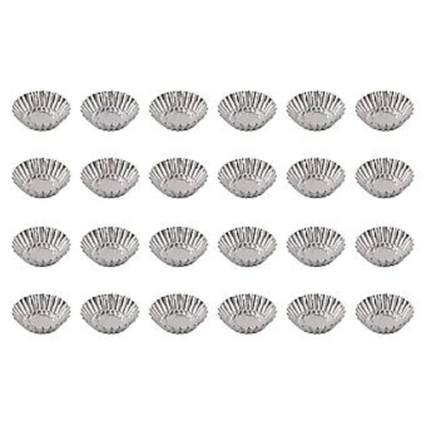Äggtartelettformar, non-stick och återanvändbara tartelettformar för bakning, mini-formar i aluminium för tarteletter, mini-kakor