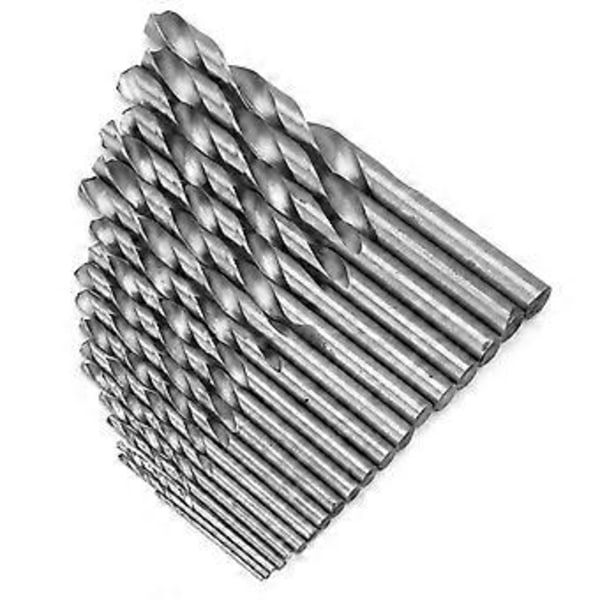 19 st HSS Höghastighetsstål Rakt Skaft Spiralborr Set Kit med Fodral 1-10mm