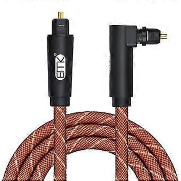 90 Graders Optisk Kabel 5.1 Digital Lyd SPDIF Fiber Optisk Audio Toslink Kabel 1M