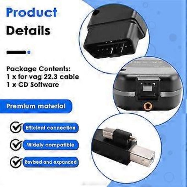 För COM 22.3 OBD2 Scanner HEX V2 USB för Golf A6 Seat Obegränsat antal VIN ATMEGA162+16V8+FT232RQ