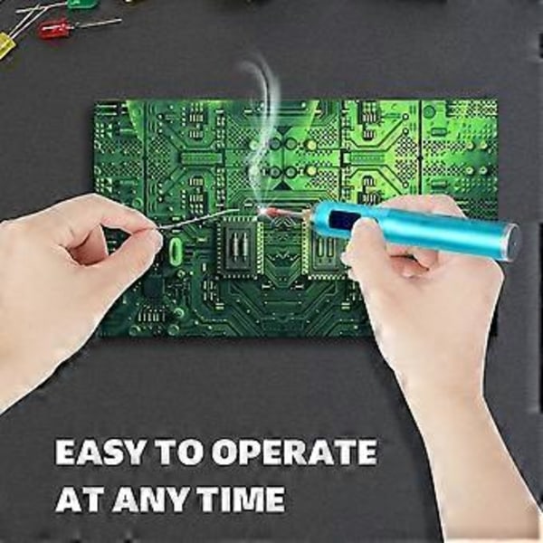 USB Tehokas Nopea Lämmitys Langaton Juotoskolvi Ladattava Juotoskolvi Lämpötila LED-näytöllä Kärki-B