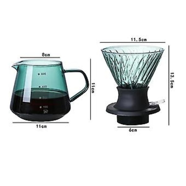 600ml Dripper S Glas V60 Pour Over Maker V S Dropp Dripper Och