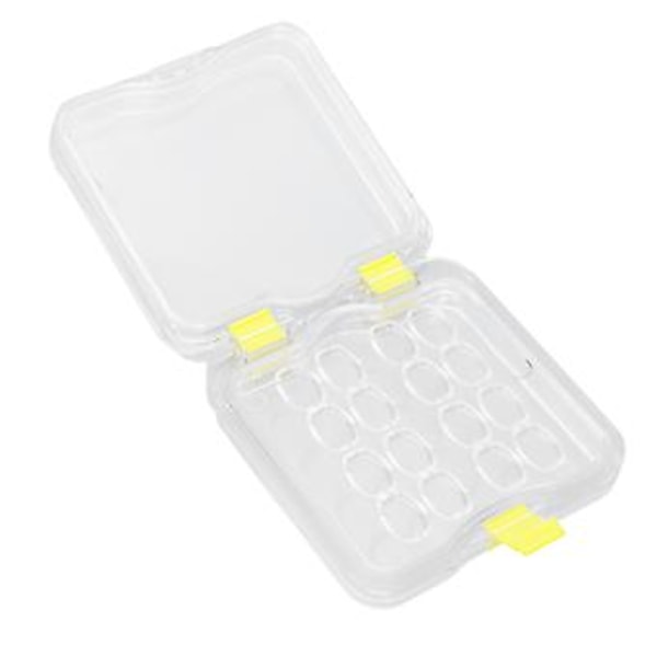 16 st/förpackning Tandprotesbox i plast med film Transparent tandvårdsförvaringslåda för proteser