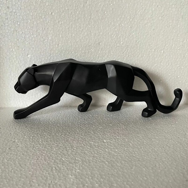 Panter Skulptur Prydnader, Panter Skulptur/Staty Modern Geometrisk Harts Leoparden Prydnader/Konst Hantverk Dekor för Hem Bibliotek Fönster Butik