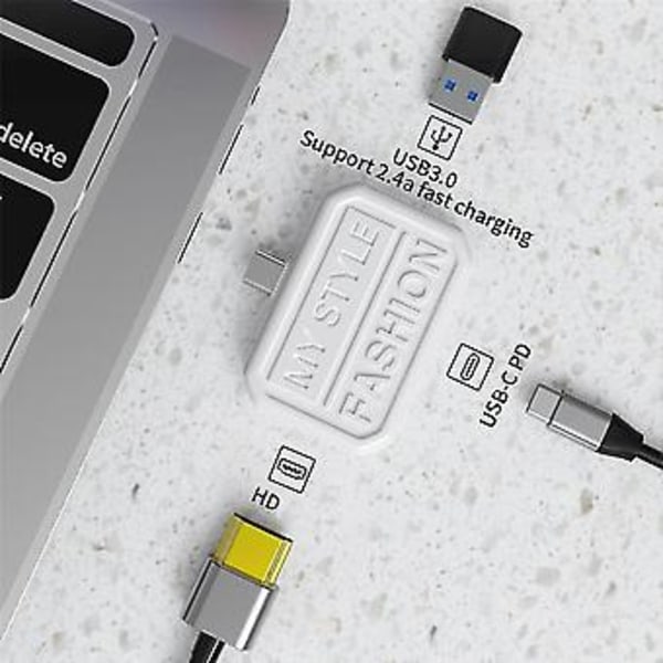 3-i-1 USB C Hub Adapter Typ C till HDMI-kompatibel USB 3.0 Adapter -b