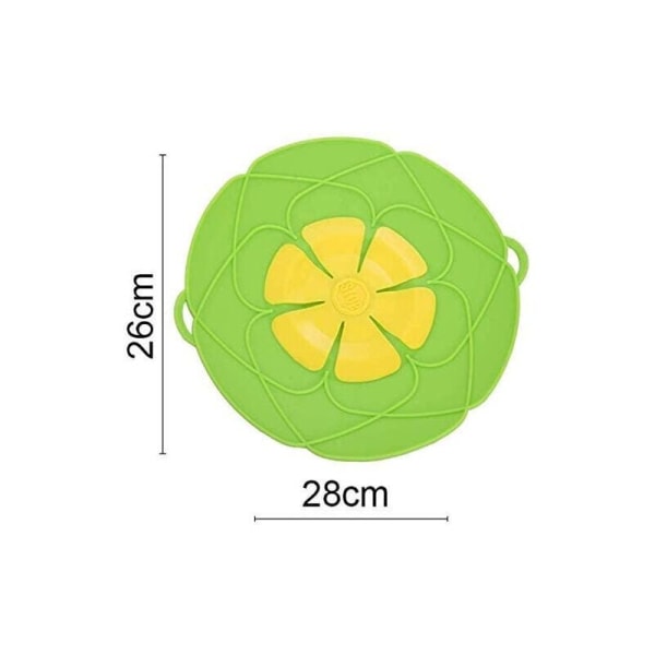 2 stk Anti-overflow lokk, matkvalitets silikon, 28 cm (tilfeldig farge)