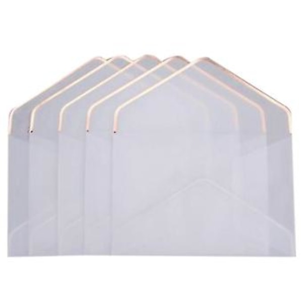 20 st/set Varmprägling Tryckpapper Kuvert Transparent Papperskuvert Bröllopsbrev Inbjudan