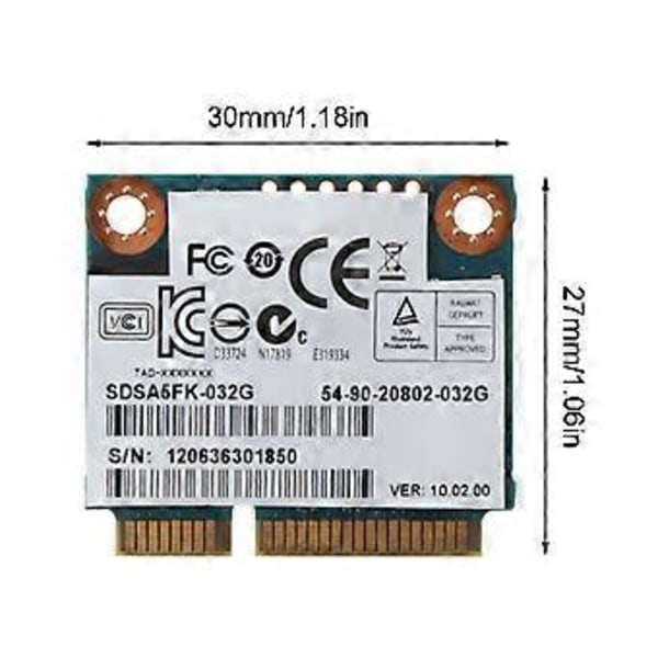 Adapterkort Konverterare för PC Dator MSATA 32G SDSA5FK-032G Halv Storlek Nätverksadapter Konverterare