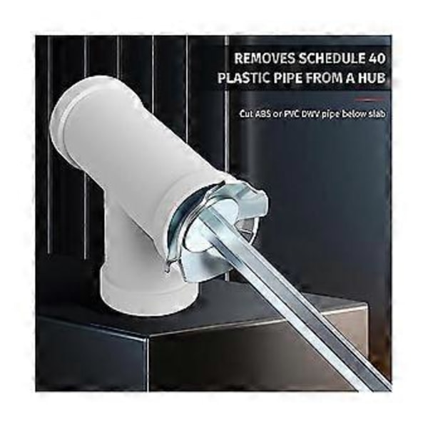 Rørlegger PVC Fittings Sokkelsparer, PVC Rørbrotsj Kutter For Fjerning av Sch 40 Fra Nav, For Abs PVC Rør (2 Tommer)