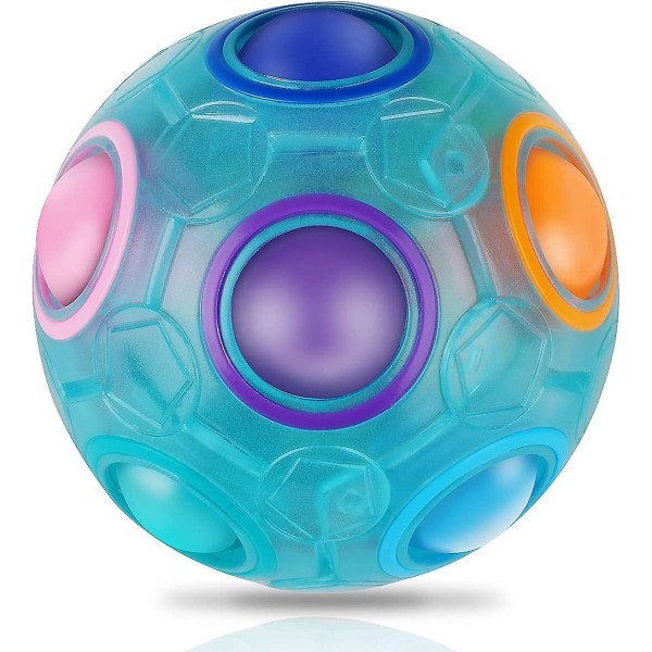 Magic Rainbow Ball, Magic Rainbow Ball 3d puslespill leketøy for barnefest, blå