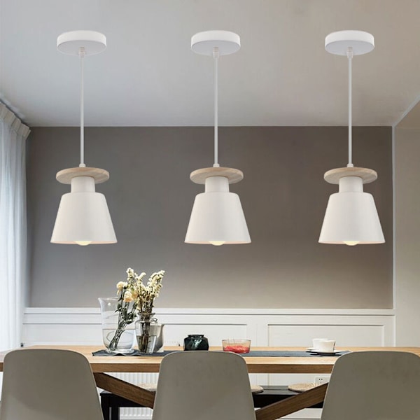 2 kpl riippuvalaisin Creative Chandelier Shade Modern Simple Hanging Ceiling Lamp White