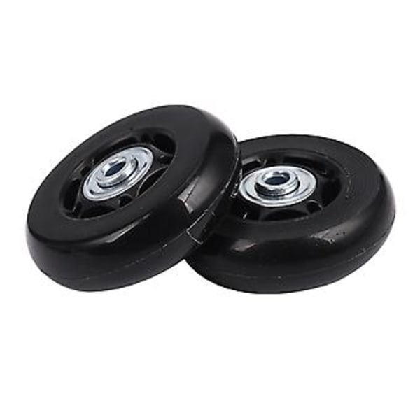 2 Sett Lugga Koffert Erstatningshjul Aksler Gummi Deluxe Rep Od 64mm Ny