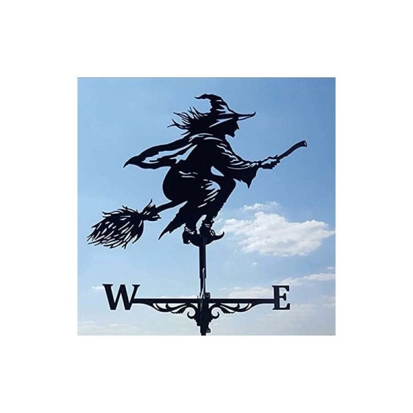 Stainless Steel Witch Weathervane with Roof Garden Decor Outdoor Farmyard Yard Gazebo