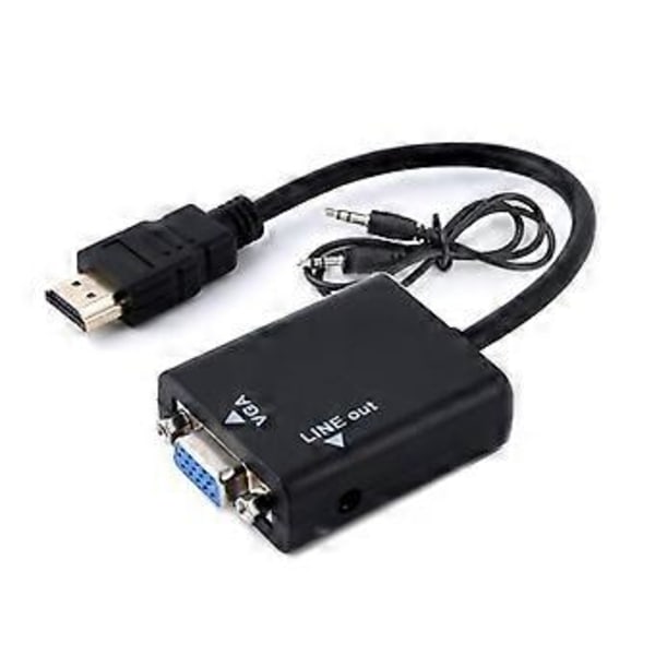 Gullbelagt Hunn til Hann Adapter HDMI-kompatibel til VGA Konverter Splitter