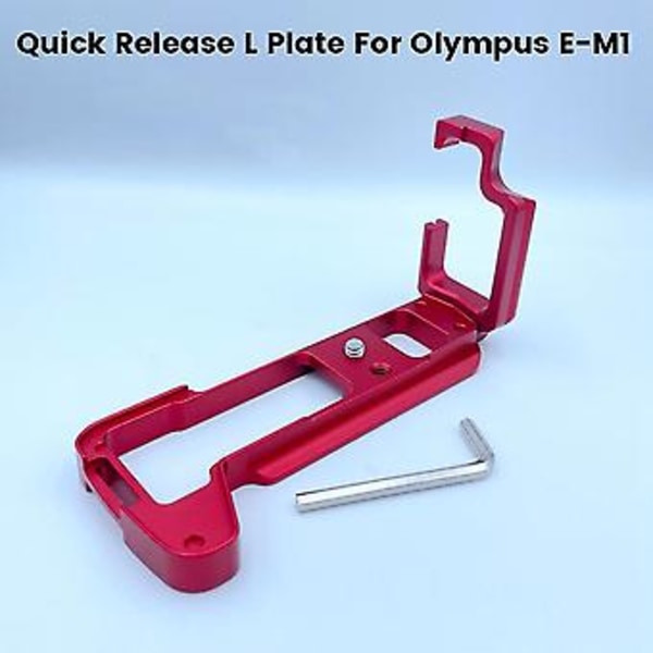 Quick Release L Plade Holder Håndgreb Til E-m1 Kamera Håndgreb Vertikal L Beslag Rød