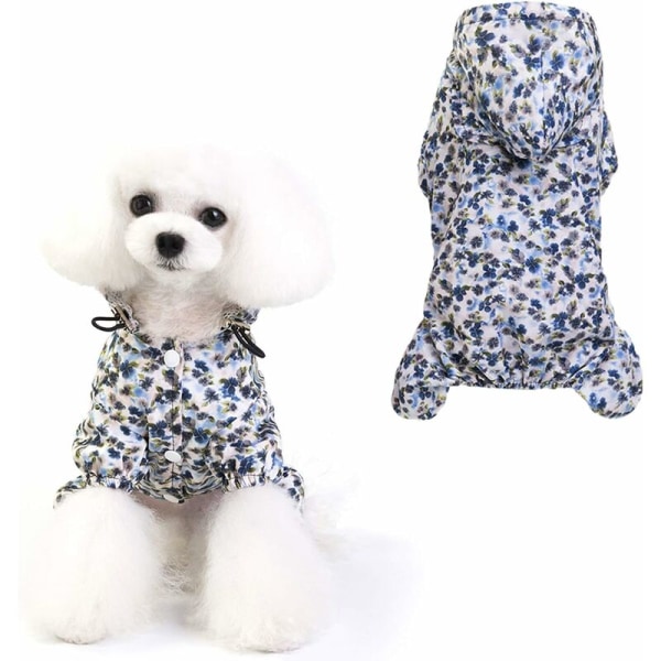 Hunde regnfrakke (blå, XL)-Fei Yu