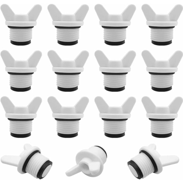 Rörplugg - 15 st 1/2\" Hanutvändig gänga rörhexplugg, blindplugg, för tvättmaskin, diskmaskin, kranar, VVS