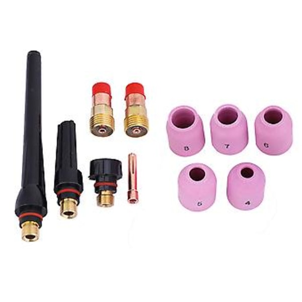13PCS TIG Gaslins-kit 1/16in - 3/32in T23D för 17/18/26 TIG Svetsbrännare 13st