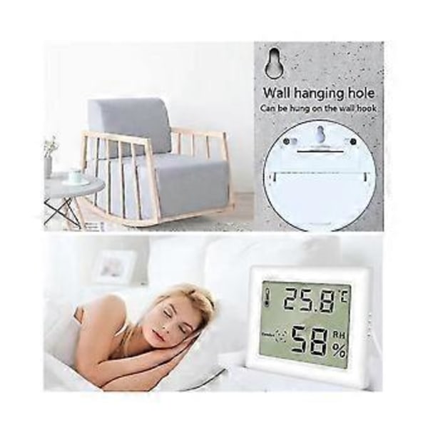 LCD Digital Hygrometer Termometer Indendørs Elektronisk Temperatur Fugtighedsmåler Sensor Måler Humidi