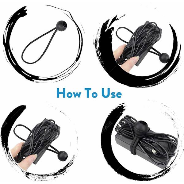 Presenningspännare boll bungee bungee elastisk gummispännare för banderoll, presenning, paviljong, tält, gardiner förlängningssladd, presenninghållare vit, 15 cm (Wh