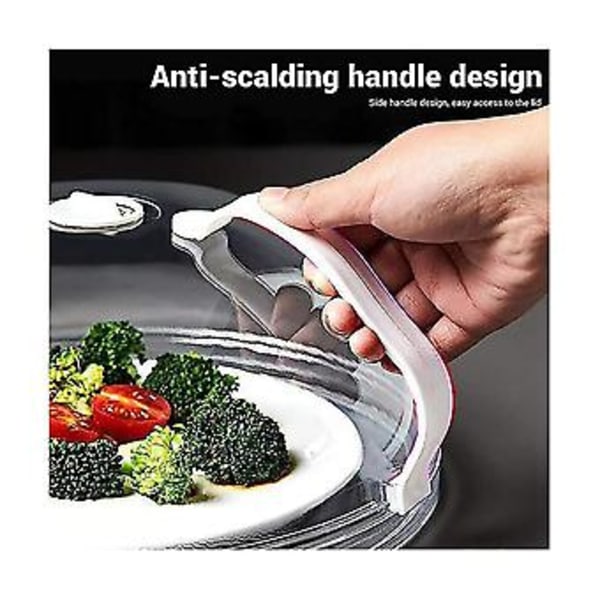 Stänkskydd för mat, genomskinligt som glas, stänksäker lock, skål, tallrik, serveringsskydd för hemmet och köket