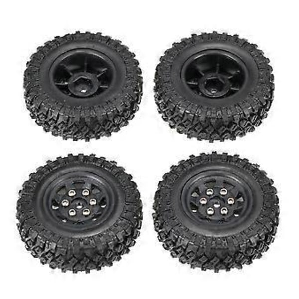 4 st Beadlock Mini Crawler Hjul och Däck Set för 1/24 RC Crawler Bil Axial SCX24 Jimny SG1801 Uppgraderingsdelar, A