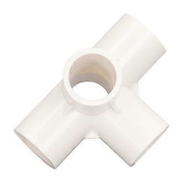 10 stk. 5-vejs rørforbindelse 25 mm PVC albue rørfitting til møbler drivhus telt hvid